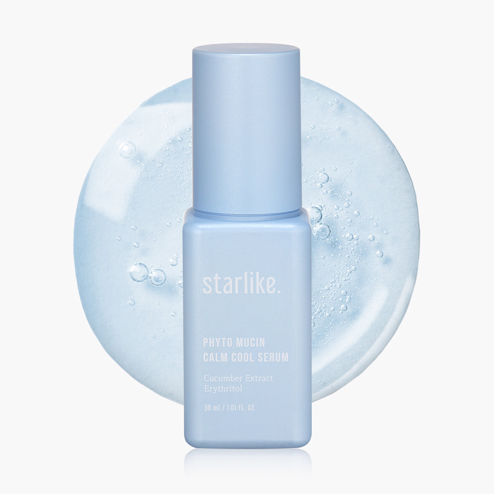 starlike. スターライク フィト ムチン カーム クールセラム 30ml 美容液 赤み 低刺激 クールダウン しっとり 保湿 鎮静 シカ オクラエキス配合 山芋由来成分配合 無着色 無香料